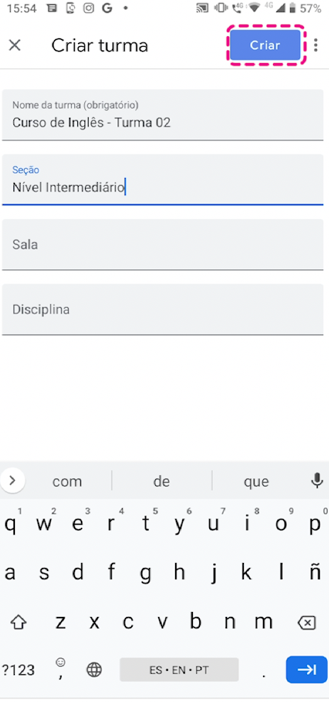 Como criar uma nova turma do google sala de aula pelo celular - imagem3